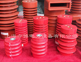80*80低壓樹脂絕緣子M1 M12 M16不帶螺杆電車行車絕緣子紅色波紋